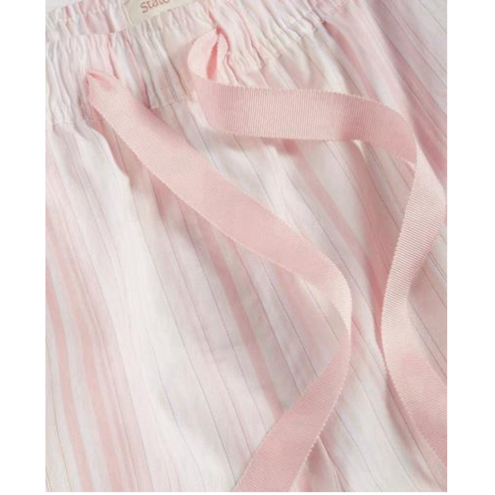 State of Day Women's Pink & White Striped Poplin Boxer Sleep Shorts Pajamas NWT - Picture 3 of 9